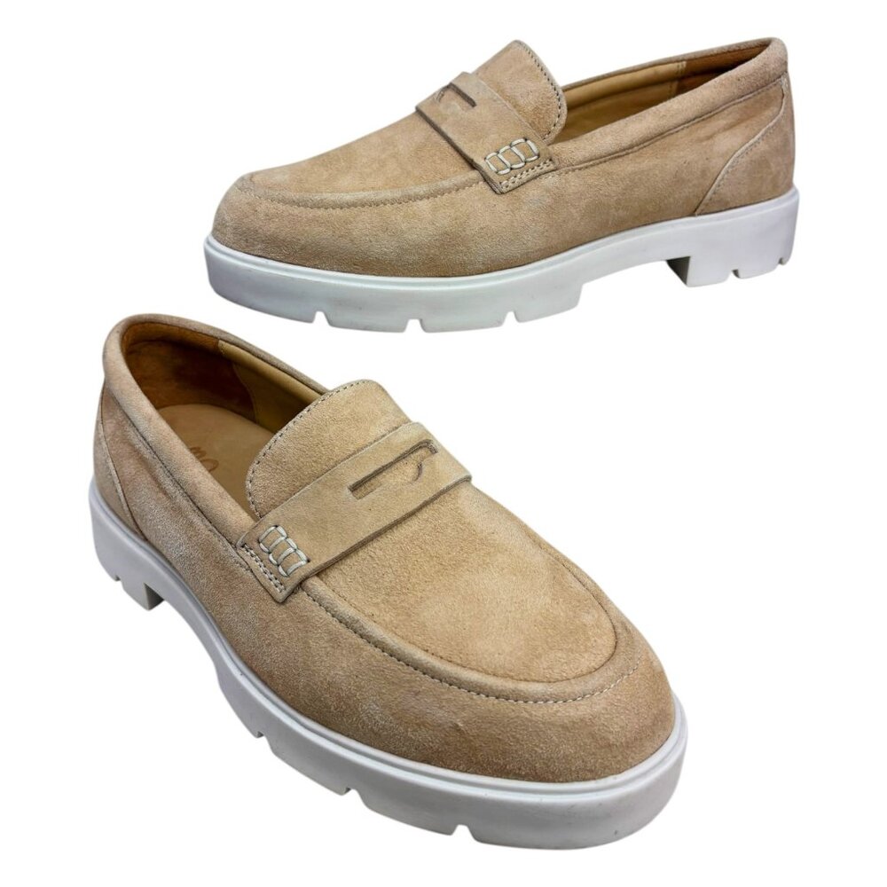 Abeo Boulevard Sand Suede Lug Sole Penny Loafers Comfort Shoes View 6